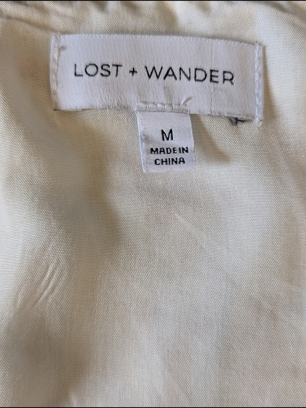 Lost + Wander Cotton White Floral Square-Neck Puff Sleeve Crop Top - Picture 2 of 5